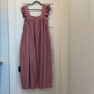 Ruffle sleeve maxi dress